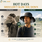 TrueTrend™ Solar-Powered Cooling Sun Hat – Dual Fan Wide-Brim Hat for Outdoor Comfort ☀️🧢