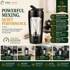 TrueTrend™ Portable Electric Protein Shaker Bottle – 500ml USB-C Rechargeable Vortex Mixer 🌪️💪