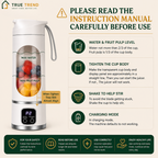 TrueTrend™ Portable Rechargeable Blender – 450ml Personal Smoothie Maker for Home, Office & Travel 🥤✨