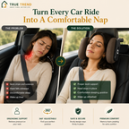TrueTrend™ 360° Adjustable Car Headrest Pillow – Ergonomic Neck Support for Kids & Adults 🚗✨